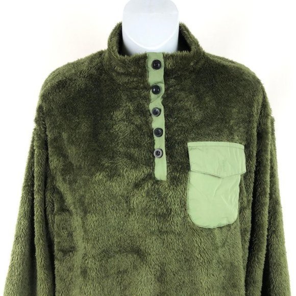 Women's Green OC Order Plus 1/4 Button Fleece Jack - Picture 3 of 7